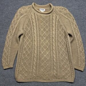 VTG Exclusive Imports Cable-knit Fisherman's Roll Neck Sweater Size M